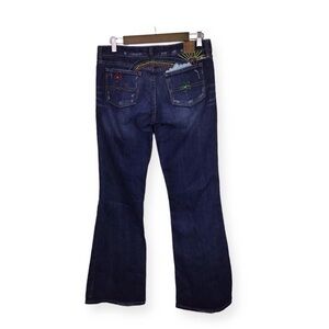 Lucky Brand Legend Jeans Zoe Mid-Rise Bootleg Embroidered Jeans Size 8.
